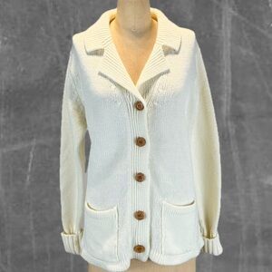 VINTAGE Sears knit cardigan sweater blazer women’s button front classic 70s 60s